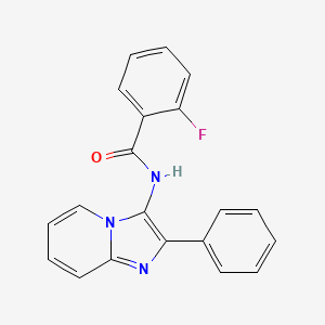 molecular formula C20H14FN3O B2469175 2-fluoro-N-(2-phenylimidazo[1,2-a]pyridin-3-yl)benzamide CAS No. 670248-02-9
