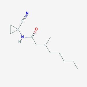 molecular formula C13H22N2O B2469193 N-(1-Cyanocyclopropyl)-3-methyloctanamide CAS No. 1385353-34-3