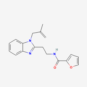 molecular formula C18H19N3O2 B2469200 N-{2-[1-(2-methylprop-2-en-1-yl)-1H-1,3-benzodiazol-2-yl]ethyl}furan-2-carboxamide CAS No. 877288-00-1