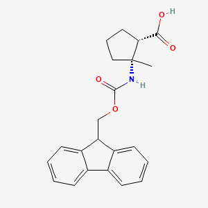 molecular formula C22H23NO4 B2469214 N-Fmoc-(+/-)-顺-2-氨基-2-甲基环戊烷-羧酸 CAS No. 1335031-61-2