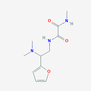 molecular formula C11H17N3O3 B2469216 N1-(2-(dimethylamino)-2-(furan-2-yl)ethyl)-N2-methyloxalamide CAS No. 953220-16-1