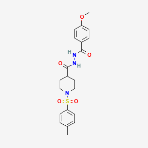 N'-(4-methoxybenzoyl)-1-(4-methylphenyl)sulfonylpiperidine-4-carbohydrazide