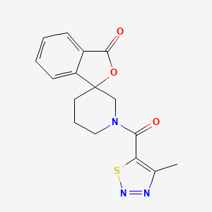 1'-(4-methyl-1,2,3-thiadiazole-5-carbonyl)-3H-spiro[isobenzofuran-1,3'-piperidin]-3-one