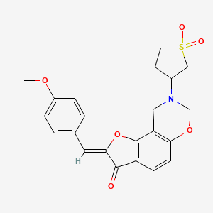 (2Z)-8-(1,1-dioxidotetrahydrothiophen-3-yl)-2-(4-methoxybenzylidene)-8,9-dihydro-7H-furo[2,3-f][1,3]benzoxazin-3(2H)-one