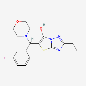 2-Ethyl-5-((3-fluorophenyl)(morpholino)methyl)thiazolo[3,2-b][1,2,4]triazol-6-ol