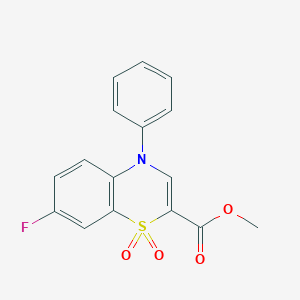 methyl 7-fluoro-4-phenyl-4H-1,4-benzothiazine-2-carboxylate 1,1-dioxide