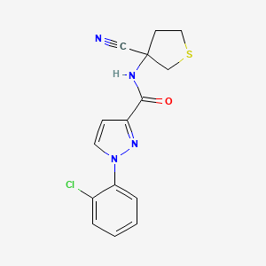 1-(2-chlorophenyl)-N-(3-cyanothiolan-3-yl)-1H-pyrazole-3-carboxamide