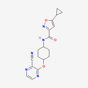 N-((1r,4r)-4-((3-cyanopyrazin-2-yl)oxy)cyclohexyl)-5-cyclopropylisoxazole-3-carboxamide