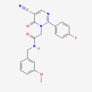 2-(5-cyano-2-(4-fluorophenyl)-6-oxopyrimidin-1(6H)-yl)-N-(3-methoxybenzyl)acetamide