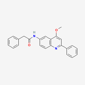 N-(4-methoxy-2-phenylquinolin-6-yl)-2-phenylacetamide
