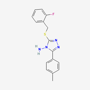 3-((2-Fluorobenzyl)thio)-5-(p-tolyl)-4H-1,2,4-triazol-4-amine