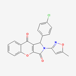 1-(4-Chlorophenyl)-2-(5-methyl-1,2-oxazol-3-yl)-1,2-dihydrochromeno[2,3-c]pyrrole-3,9-dione
