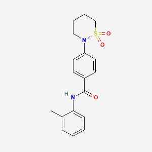 4-(1,1-dioxothiazinan-2-yl)-N-(2-methylphenyl)benzamide