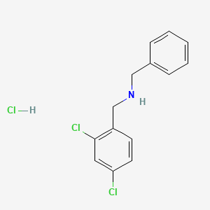 molecular formula C14H14Cl3N B2469377 N-Benzyl-1-(2,4-dichlorophenyl)methanamine hydrochloride CAS No. 63915-67-3