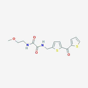 B2469397 N1-(2-methoxyethyl)-N2-((5-(thiophene-2-carbonyl)thiophen-2-yl)methyl)oxalamide CAS No. 1797299-04-7