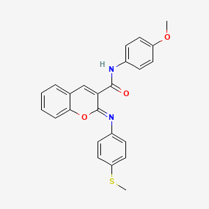 (2Z)-N-(4-methoxyphenyl)-2-{[4-(methylsulfanyl)phenyl]imino}-2H-chromene-3-carboxamide