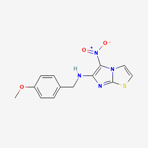 N-(4-methoxybenzyl)-5-nitroimidazo[2,1-b][1,3]thiazol-6-amine