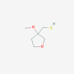 molecular formula C6H12O2S B2469425 (3-Methoxyoxolan-3-yl)methanethiol CAS No. 2001598-64-5