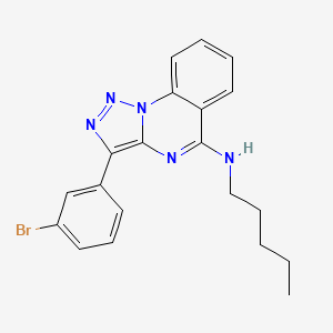 molecular formula C20H20BrN5 B2469426 3-(3-bromophenyl)-N-pentyl-[1,2,3]triazolo[1,5-a]quinazolin-5-amine CAS No. 866870-56-6