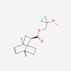 molecular formula C14H20O3 B2469428 (1-Methoxycyclopropyl)methyl (1R,2R,4R)-bicyclo[2.2.2]oct-5-ene-2-carboxylate CAS No. 2503155-20-0