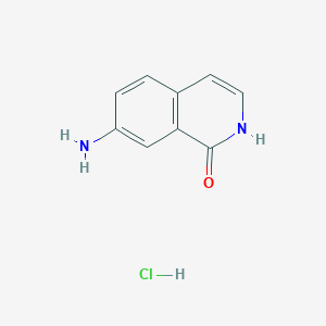 molecular formula C9H9ClN2O B2469436 7-Amino-1,2-dihydroisoquinolin-1-one hydrochloride CAS No. 1909309-90-5