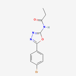 molecular formula C11H10BrN3O2 B2469464 N-[5-(4-bromophenyl)-1,3,4-oxadiazol-2-yl]propanamide CAS No. 897735-75-0