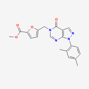 molecular formula C20H18N4O4 B2469466 methyl 5-{[1-(2,4-dimethylphenyl)-4-oxo-1H,4H,5H-pyrazolo[3,4-d]pyrimidin-5-yl]methyl}furan-2-carboxylate CAS No. 895003-07-3