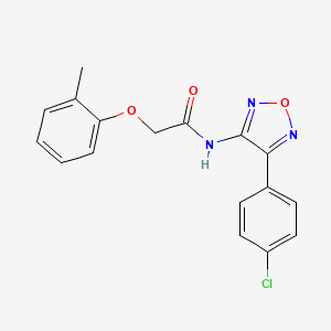 molecular formula C17H14ClN3O3 B2469514 N-[4-(4-chlorophenyl)-1,2,5-oxadiazol-3-yl]-2-(2-methylphenoxy)acetamide CAS No. 874139-00-1