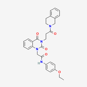 2-(3-(3-(3,4-dihydroisoquinolin-2(1H)-yl)-3-oxopropyl)-2,4-dioxo-3,4-dihydroquinazolin-1(2H)-yl)-N-(4-ethoxyphenyl)acetamide