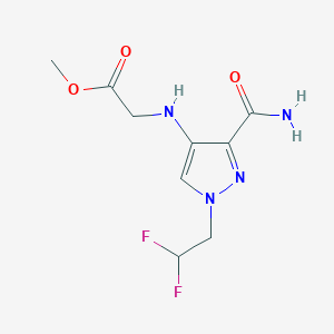Methyl 2-[[3-carbamoyl-1-(2,2-difluoroethyl)pyrazol-4-yl]amino]acetate