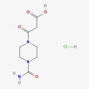 3-(4-Carbamoylpiperazin-1-YL)-3-oxopropanoic acid hydrochloride