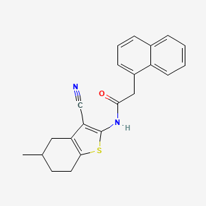 N-(3-cyano-5-methyl-4,5,6,7-tetrahydrobenzo[b]thiophen-2-yl)-2-(naphthalen-1-yl)acetamide