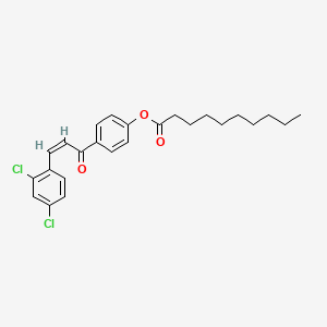 4-[3-(2,4-Dichlorophenyl)acryloyl]phenyl decanoate