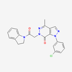 1-(3-chlorophenyl)-6-(2-(indolin-1-yl)-2-oxoethyl)-4-methyl-1H-pyrazolo[3,4-d]pyridazin-7(6H)-one