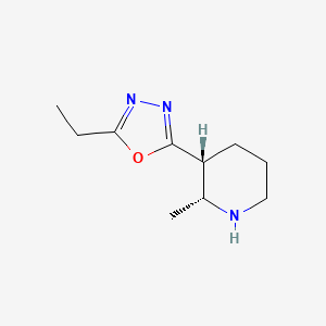 Rel-2-ethyl-5-((2R,3R)-2-methylpiperidin-3-yl)-1,3,4-oxadiazole