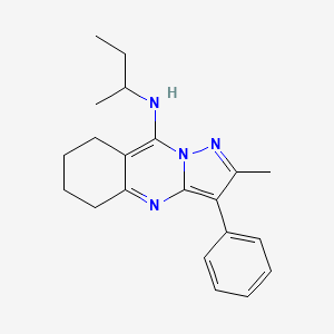 N-butan-2-yl-2-methyl-3-phenyl-5,6,7,8-tetrahydropyrazolo[5,1-b]quinazolin-9-amine