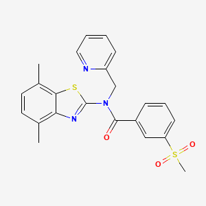 N-(4,7-dimethylbenzo[d]thiazol-2-yl)-3-(methylsulfonyl)-N-(pyridin-2-ylmethyl)benzamide