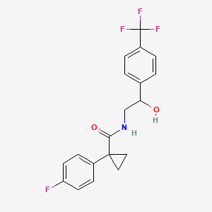 1-(4-fluorophenyl)-N-(2-hydroxy-2-(4-(trifluoromethyl)phenyl)ethyl)cyclopropanecarboxamide