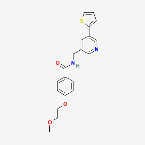 4-(2-methoxyethoxy)-N-((5-(thiophen-2-yl)pyridin-3-yl)methyl)benzamide