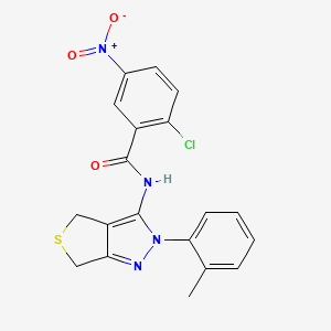2-chloro-5-nitro-N-(2-(o-tolyl)-4,6-dihydro-2H-thieno[3,4-c]pyrazol-3-yl)benzamide