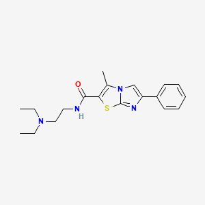 molecular formula C19H24N4OS B2469633 N-[2-(diethylamino)ethyl]-3-methyl-6-phenylimidazo[2,1-b][1,3]thiazole-2-carboxamide CAS No. 852133-15-4