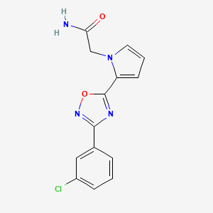 2-(2-(3-(3-chlorophenyl)-1,2,4-oxadiazol-5-yl)-1H-pyrrol-1-yl)acetamide