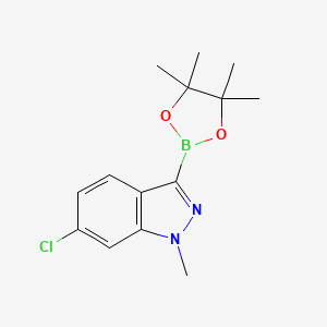molecular formula C14H18BClN2O2 B2469636 6-Chloro-1-methylindazole-3-boronic acid pinacol ester CAS No. 2377606-80-7
