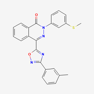molecular formula C24H18N4O2S B2469638 4-[3-(3-methylphenyl)-1,2,4-oxadiazol-5-yl]-2-[3-(methylthio)phenyl]phthalazin-1(2H)-one CAS No. 1291871-21-0
