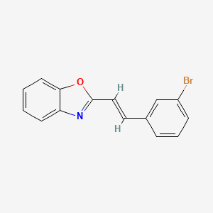 molecular formula C15H10BrNO B2469645 2-[(E)-2-(3-bromophenyl)ethenyl]-1,3-benzoxazole CAS No. 338415-79-5
