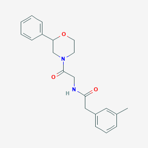 molecular formula C21H24N2O3 B2469651 N-(2-oxo-2-(2-phenylmorpholino)ethyl)-2-(m-tolyl)acetamide CAS No. 953986-00-0