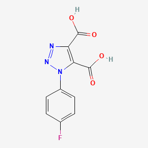 molecular formula C10H6FN3O4 B2469658 1-(4-Fluorophenyl)triazole-4,5-dicarboxylic acid CAS No. 1259063-76-7