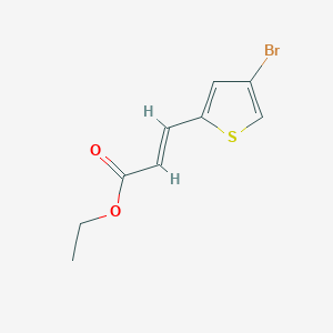 molecular formula C9H9BrO2S B2469663 Ethyl 3-(4-bromo-2-thienyl)-prop-2-enoate CAS No. 945589-08-2