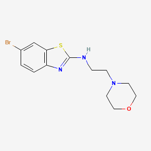 molecular formula C13H16BrN3OS B2469667 6-bromo-N-(2-morpholinoethyl)benzo[d]thiazol-2-amine CAS No. 1105189-29-4