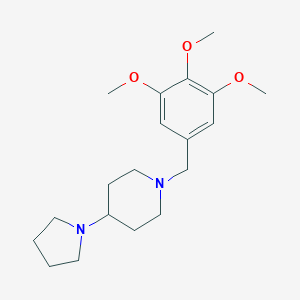 molecular formula C19H30N2O3 B246967 4-(Pyrrolidin-1-yl)-1-(3,4,5-trimethoxybenzyl)piperidine 